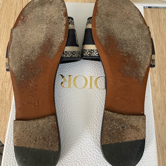 Dior navy + cream mule slide - Picture 2 of 4